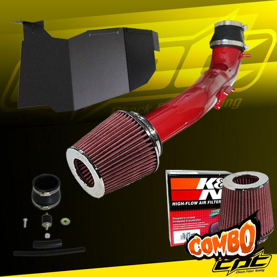 For 16-20 Honda Civic 2.0L Non-Turbo 4cyl Red Cold Air Intake + K&N Air Filter