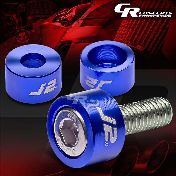 J2 FOR ACCORD CG PRELUDE BB ALUMINUM HEADER MANIFOLD CUP WASHER+BOLT KIT BLUE