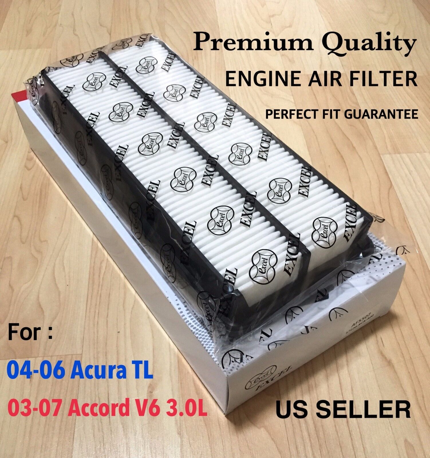 Engine Air Filter For Honda Accord 03-07 & Acura TL 04-06 V6,17220-RCA-A00 