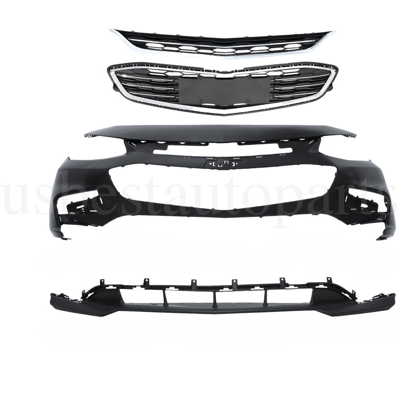 Front Bumper Cover Kit Valance Grille Grill For Chevy Malibu 2016 2017 2018