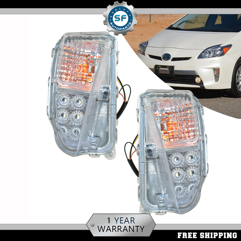 Left and Right LED Fog Light Signal Lights RH /LH Fit For 2012-2015 Toyota Prius