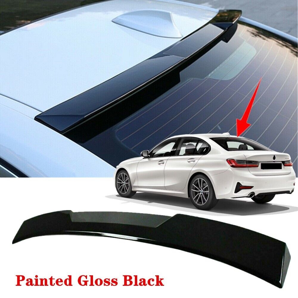 FOR 19-24 BMW G20 3 SERIES 330I G80 M3 REAR WINDOW ROOF SPOILER WING GLOSS BLACK