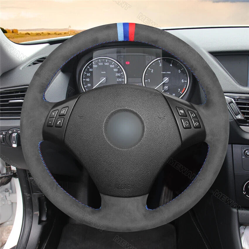 Alcantara Car Steering Wheel Cover for BMW E90 E91 Touring 320d 325i 335i X1 E84