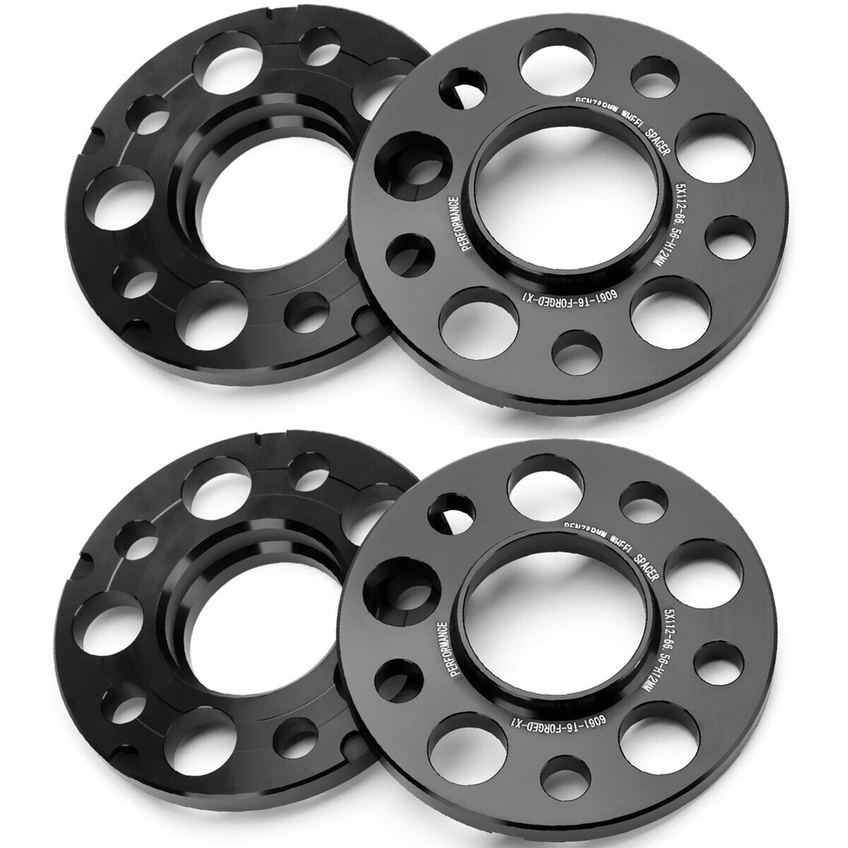 4x 12mm 5x112 Hubcentric Wheel Spacers 66.6 / 66.56 CB for Mercedes Benz AUDI