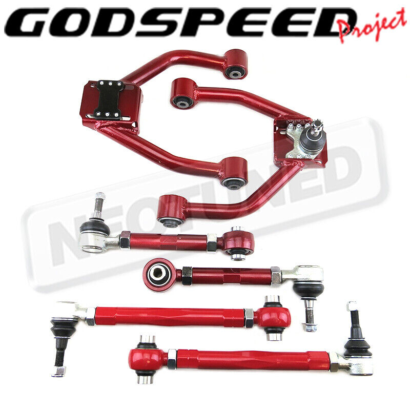 Godspeed Adj. Front+Rear Camber+Toe Arm Kit For Lexus GS350/GS430/GS450H/GS460