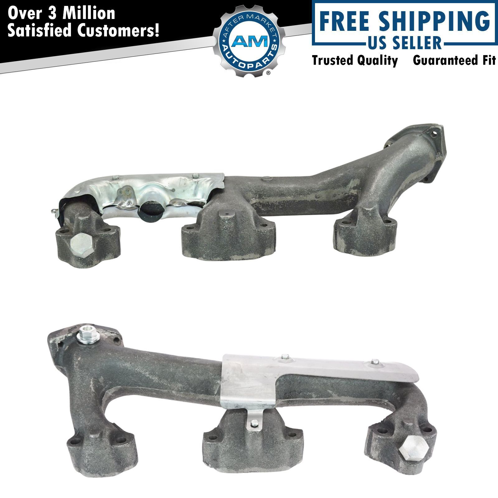 Exhaust Manifolds Left & Right Pair Set 5.7L 5.0L for 88-95 Chevy GMC Pickup Van