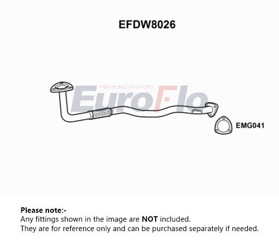 Exhaust Pipe fits DAEWOO NUBIRA J100 2.0 Front 99 to 00 X20SED EuroFlo 96273655