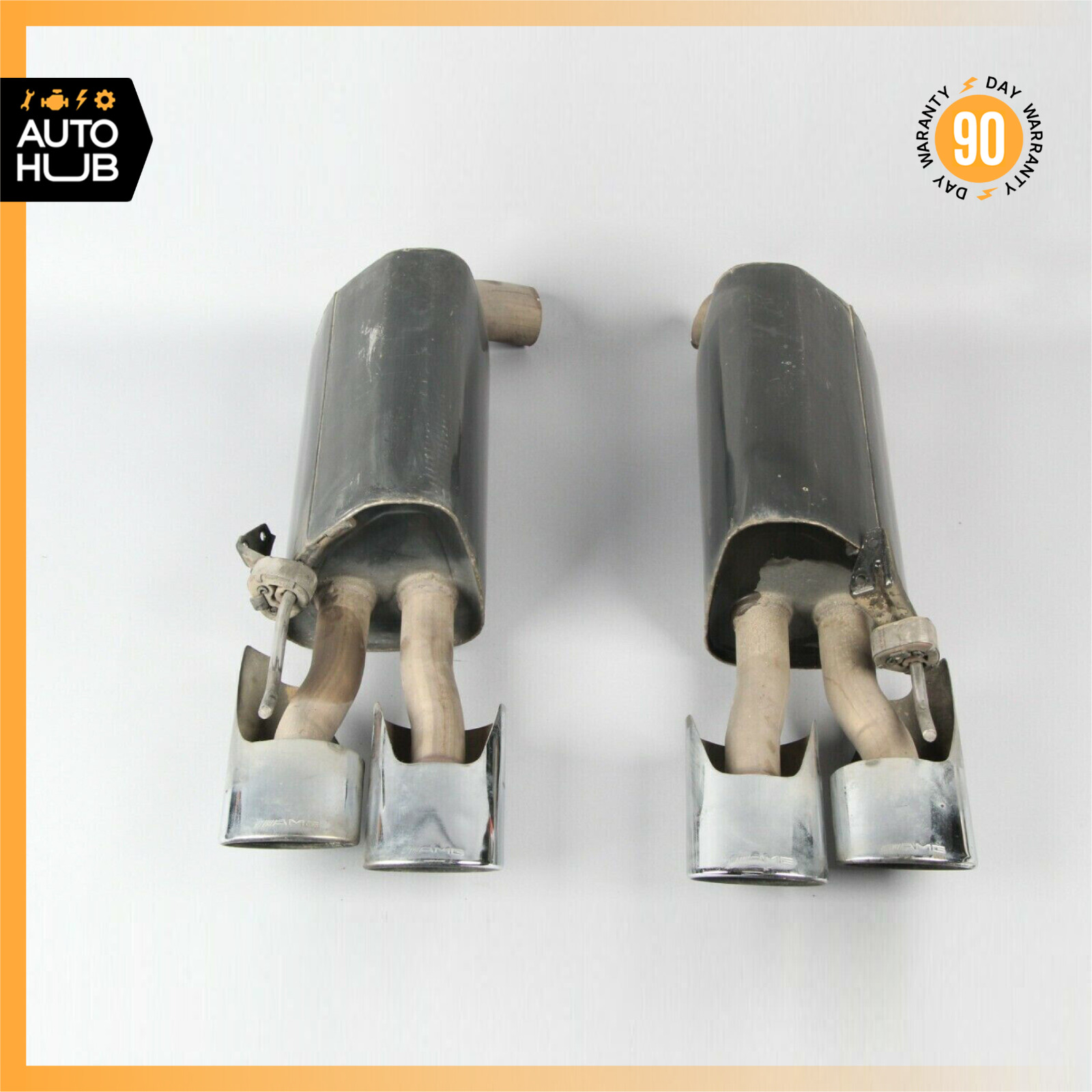 03-06 Mercedes W220 S65 S55 CL65 AMG Exhaust Muffler Quad Tips Left and Right