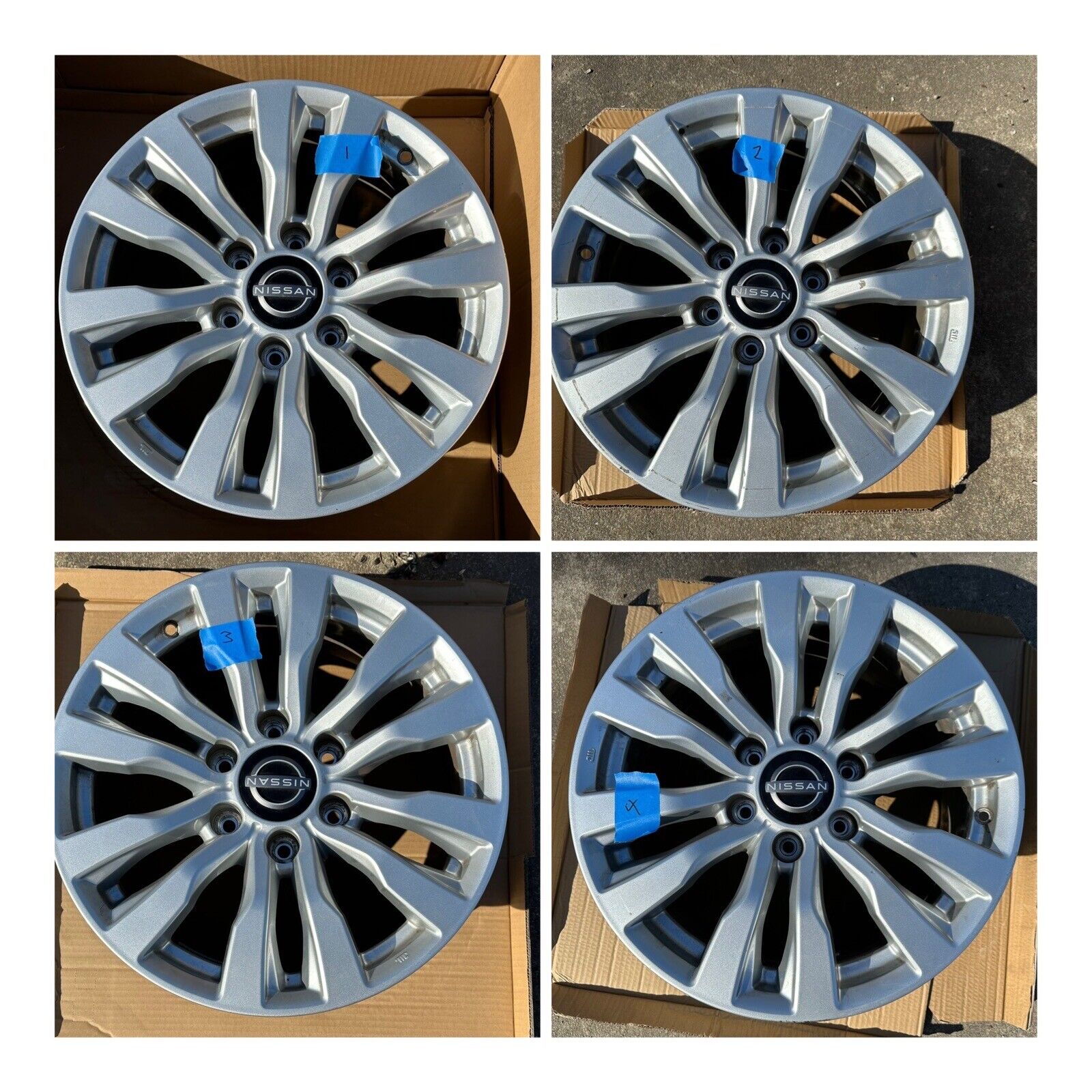 2021 Nissan Armada QX80 OEM Wheels Rims Set 18x8 et30 D0C00-5ZW1A Silver (QTY=4)