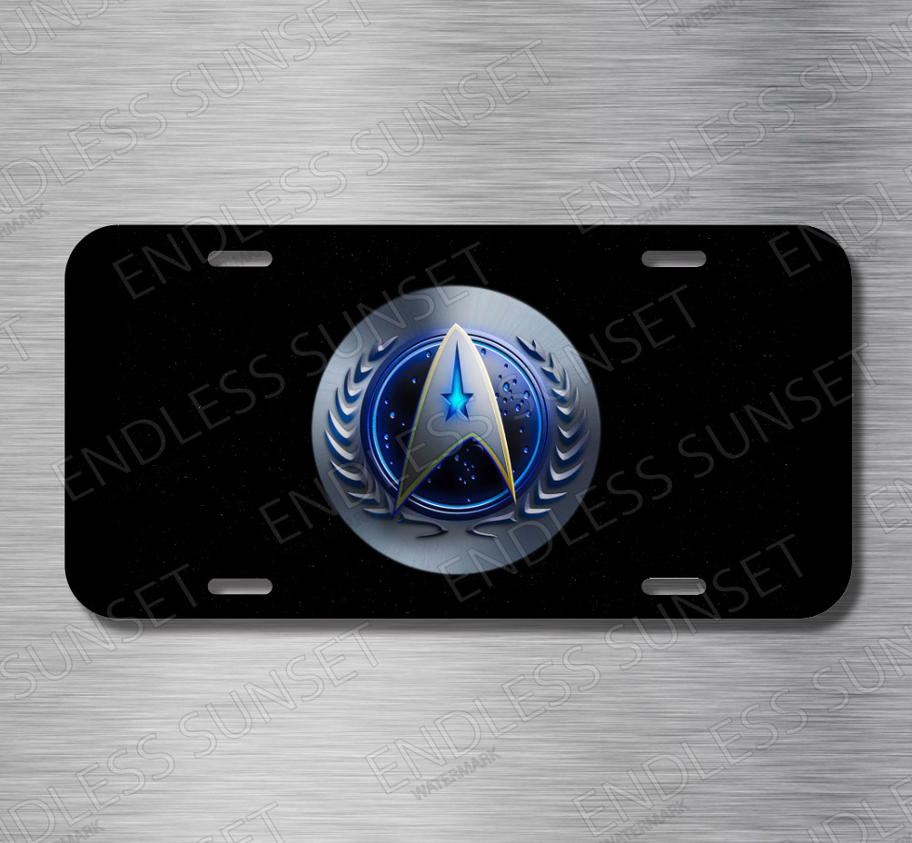 Space Voyage Sci Fi Galaxy Travel Star Trek  License Plate Front Auto Tag