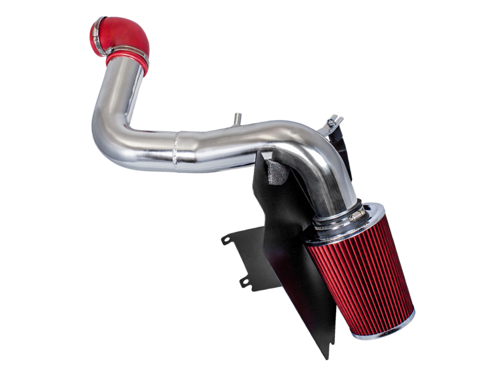 Cold Heat Shield Ait Intake kIt + RED Filter For 98-03 S10 PICKUP 2.2L L4
