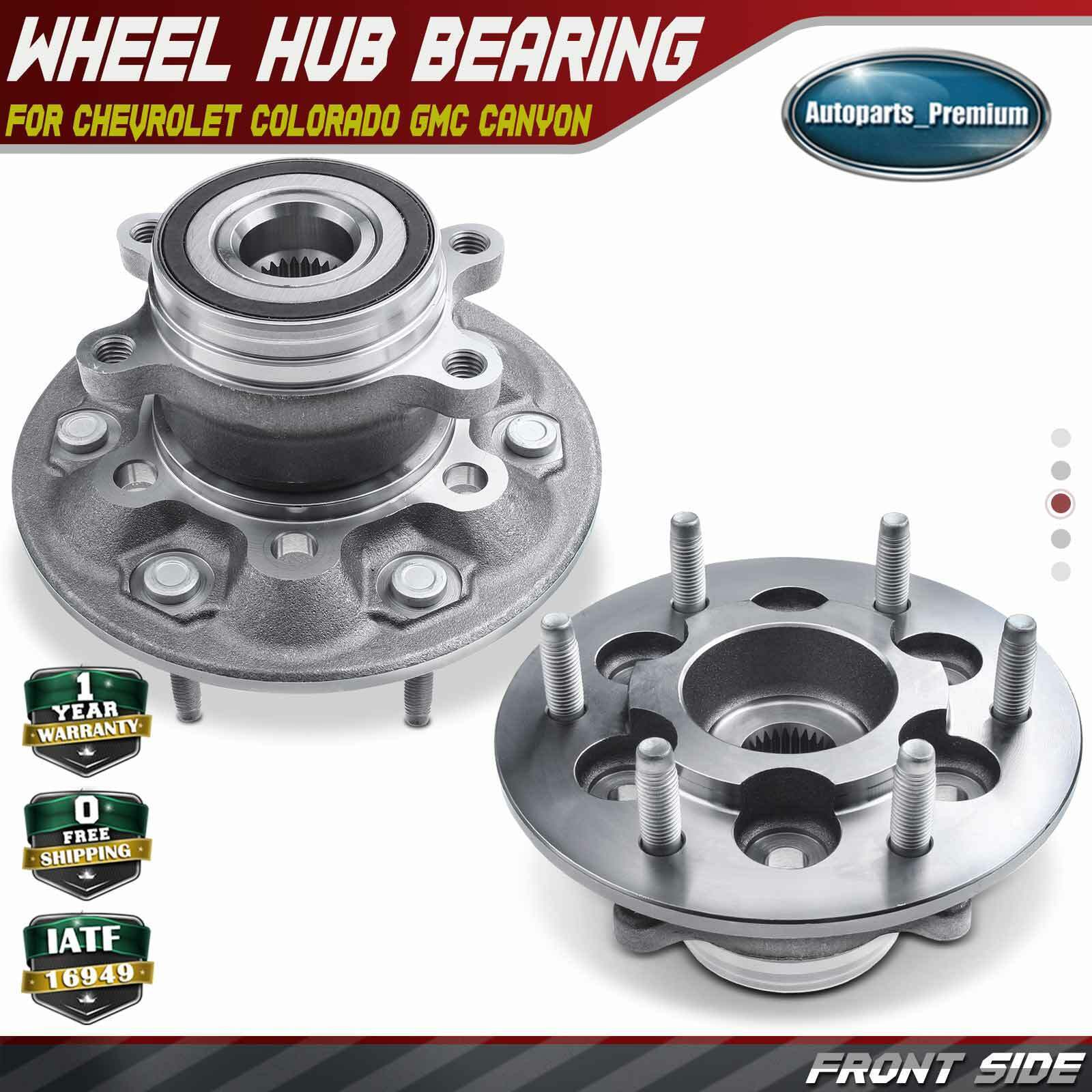 2x Front LH & RH Wheel Hub Bearing Assembly for Chevy Colorado GMC Canyon 4WD