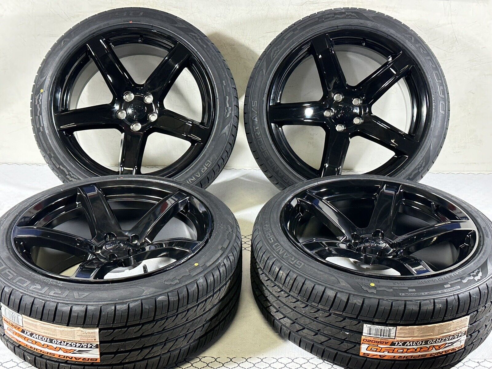 20 x9.5  11 black Dodge Charger Hellcat  wheels and tires 2604 Style 2454520 AS