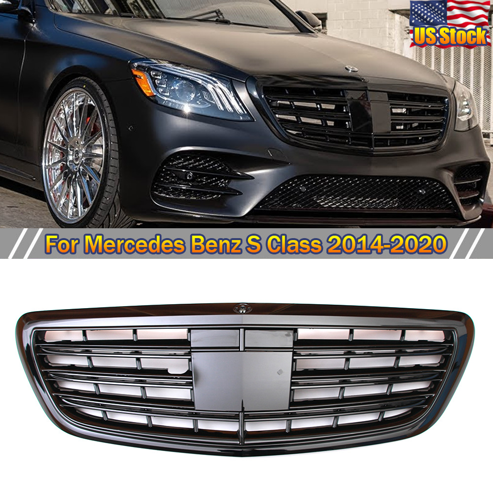 Front Grill Grille w/ACC For Mercedes-Benz 2014-2020 W222 S450 S500 S550 S550