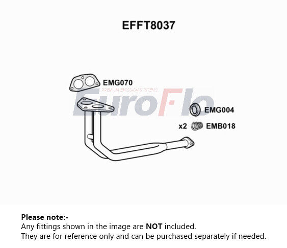 Exhaust Pipe fits FIAT UNO 146 1.1 Front 92 to 93 146C3.000 EuroFlo Quality New