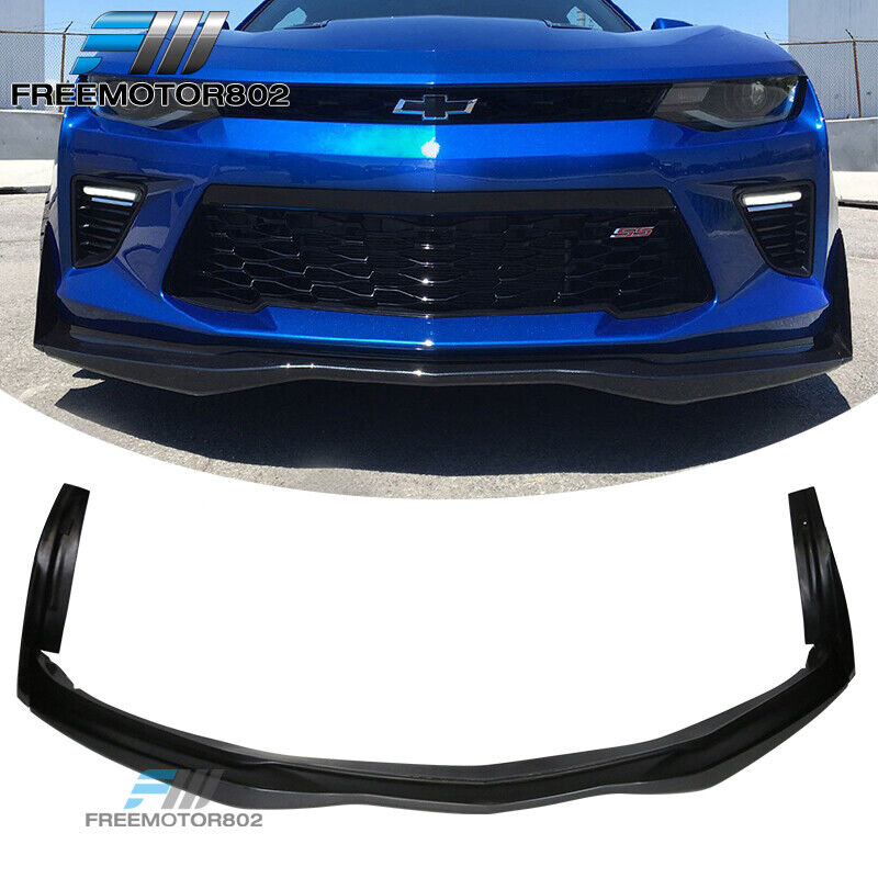 Fits 16-18 Chevy Camaro SS PU Front Bumper Lip Spoiler 3PC V5 Style