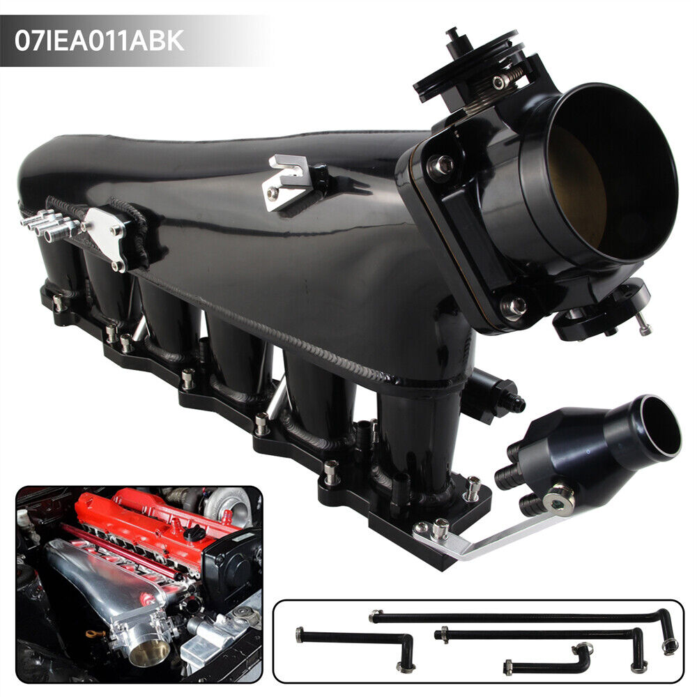 Intake Manifold Fuel Rail 90mm Throttle Body For Nissan Skyline RB25DET R33 2.5L