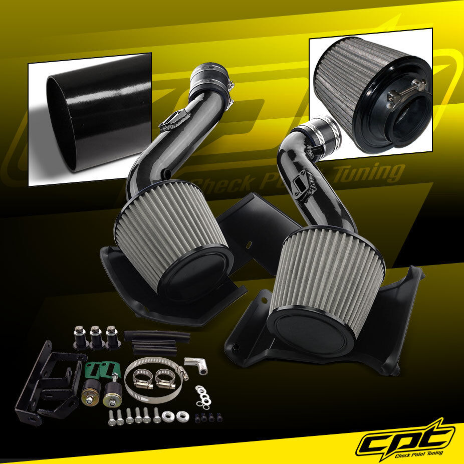 For 07-09 350Z V6 3.5L Black Cold Air Intake + Stainless Steel Air Filter