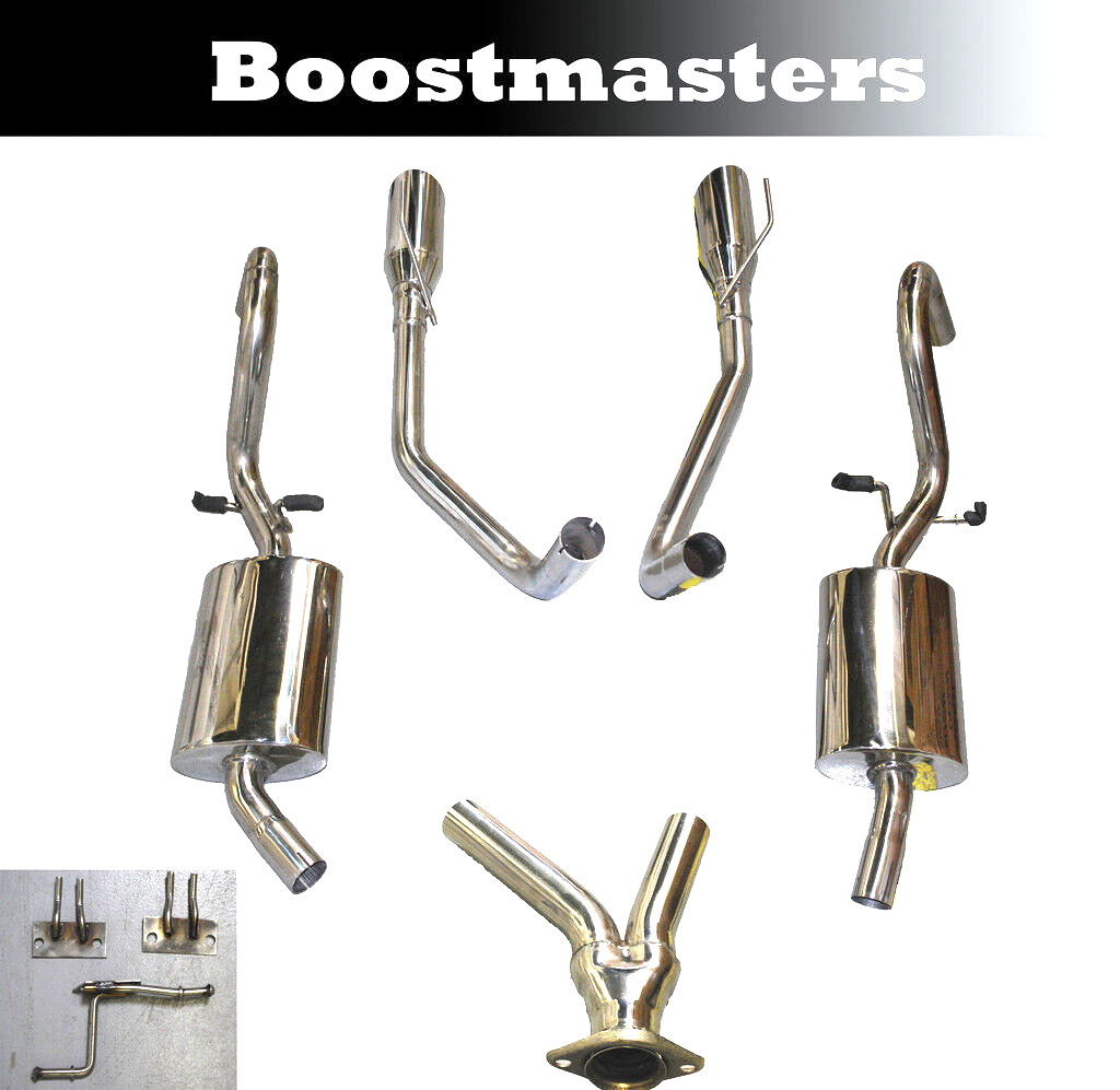Exhaust System w/ Dual Catback  Tips for 99-04 Ford Mustang 3.8L V6