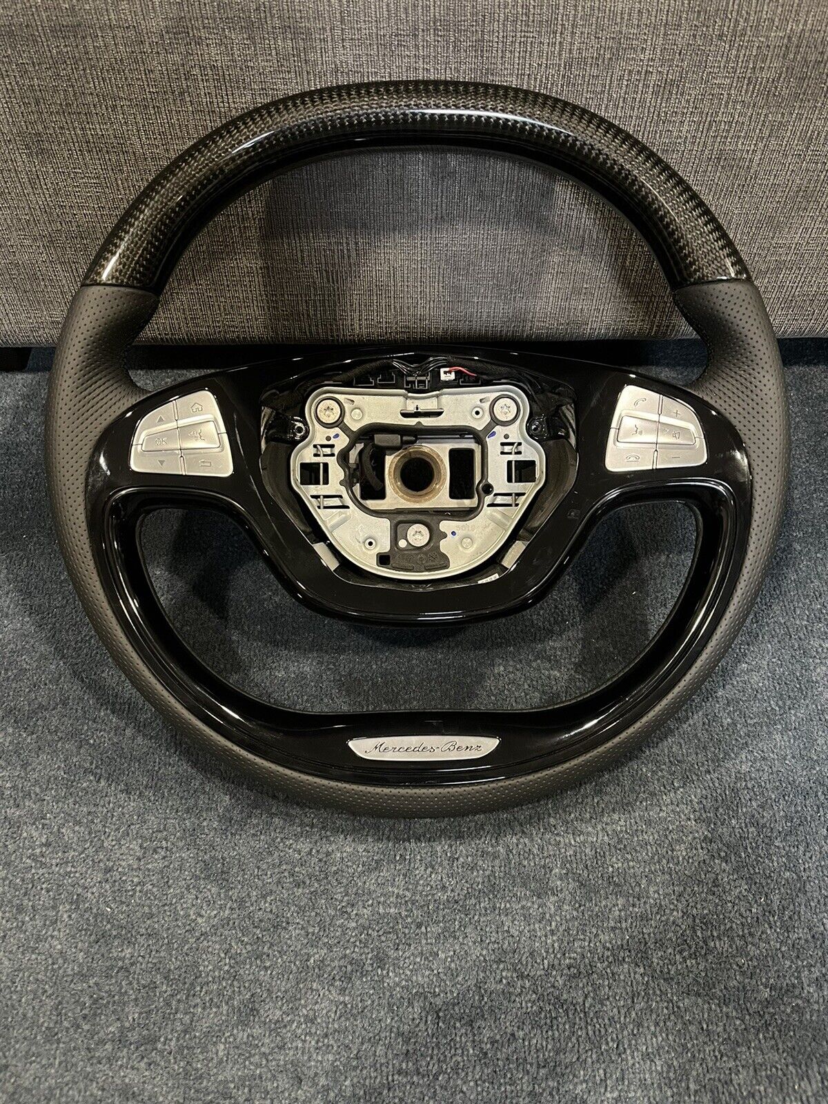 Mercedes-Benz S Class W222 S550 S63 AMG Black Carbon Fiber Steering Wheel