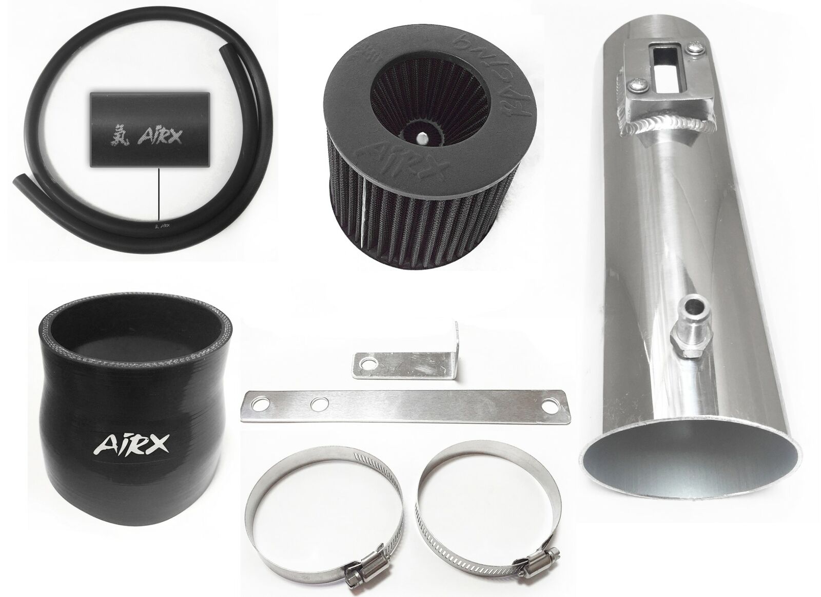 AirX Racing Black For 2010 Acura TL 3.7L V6 Air Intake System Kit + Filter