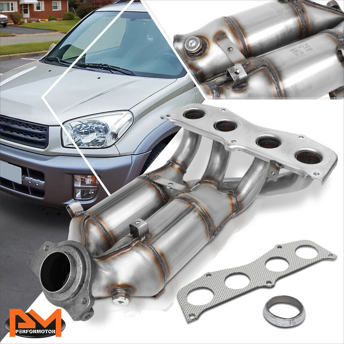 For 01-03 Rav4 2.0L Engine Direct Replace Exhaust Manifold Catalytic Converter