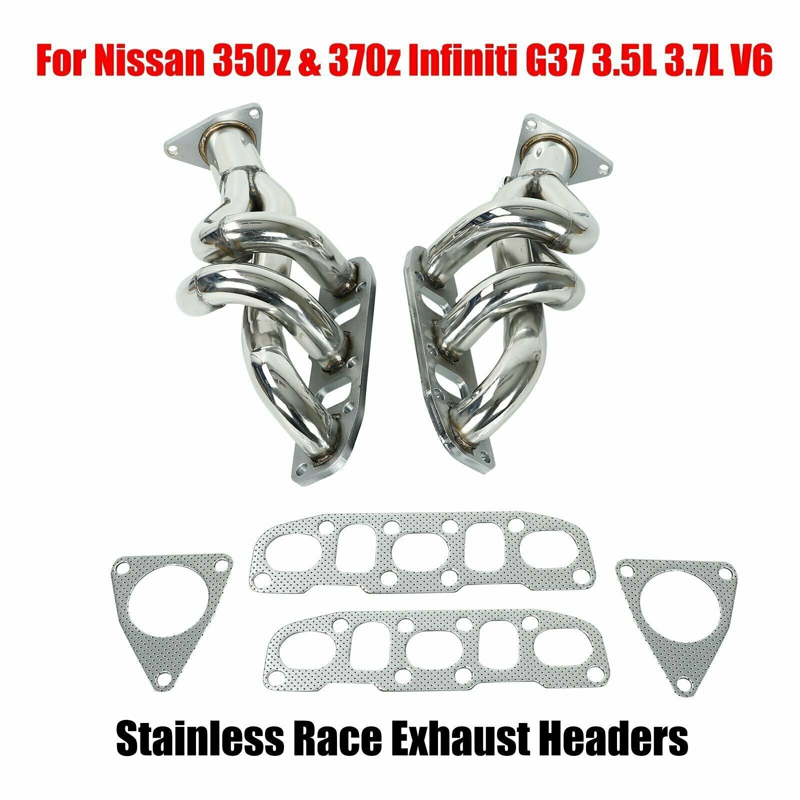 Headers For Nissan 350z & 370z Infiniti G37 3.5L 3.7L V6 3.5 3.7 Stainless Steel