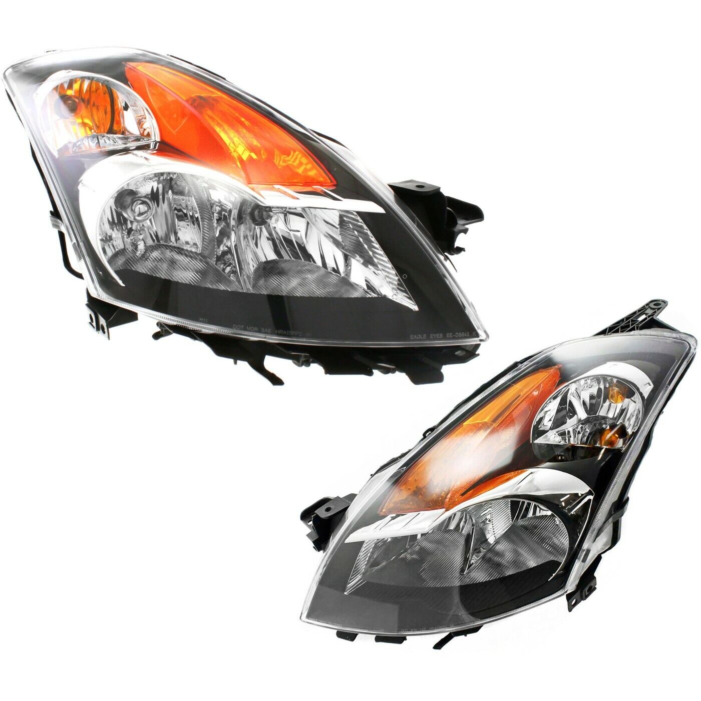 Headlight Set For 2007-2009 Nissan Altima Sedan Driver & Passenger Side w/ bulb