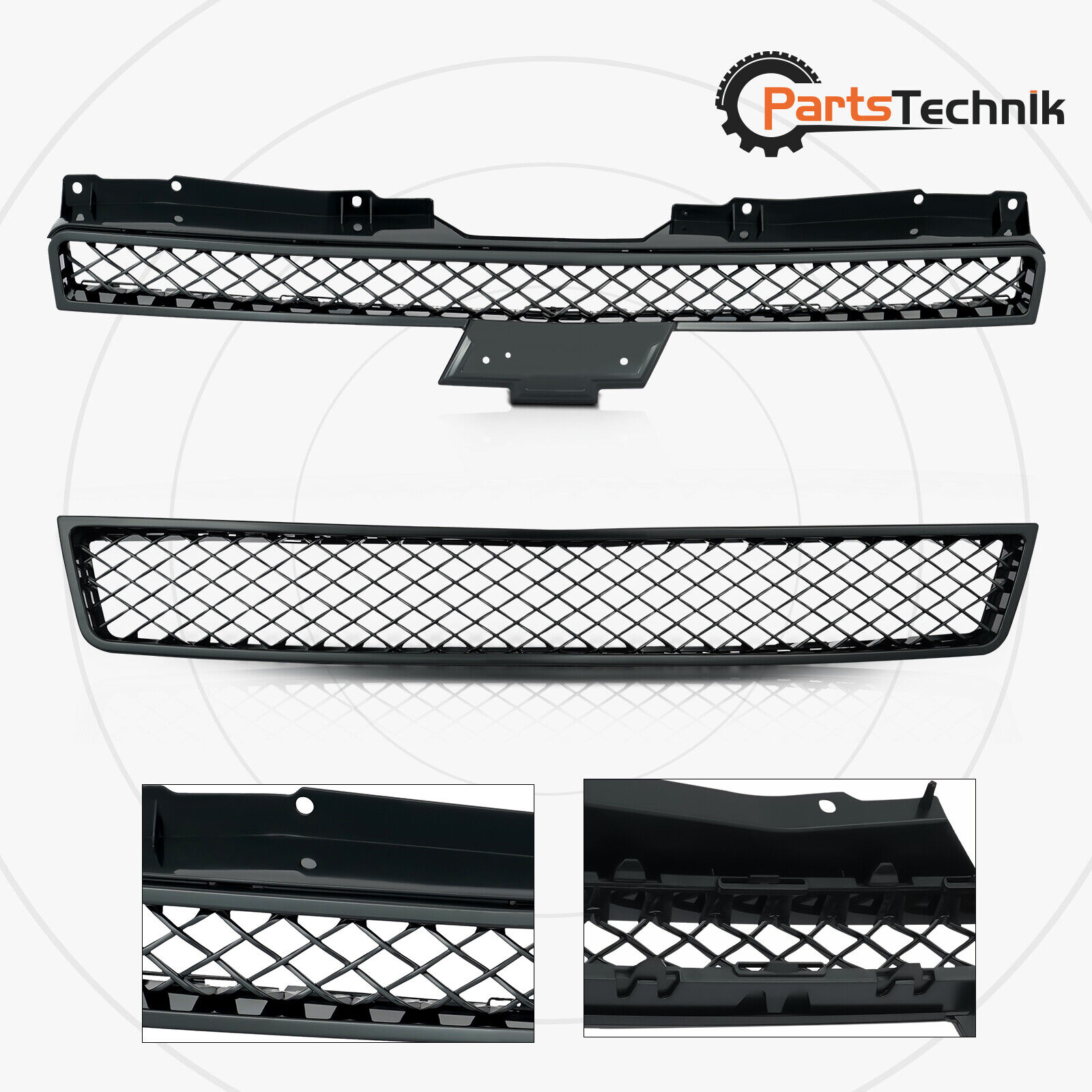 For 2007-14 Tahoe/Suburban/Avalanche Grille Black Front Bumper 22830013 15835084