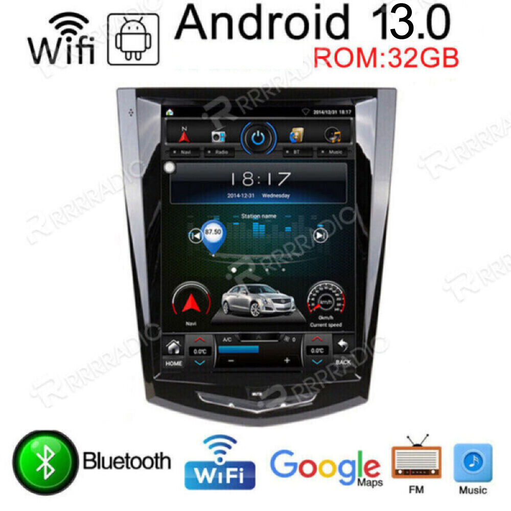 32GB Android 13 Car Radio GPS Navi RDS Player For Cadillac ATS SRX XTS ATSL CTS