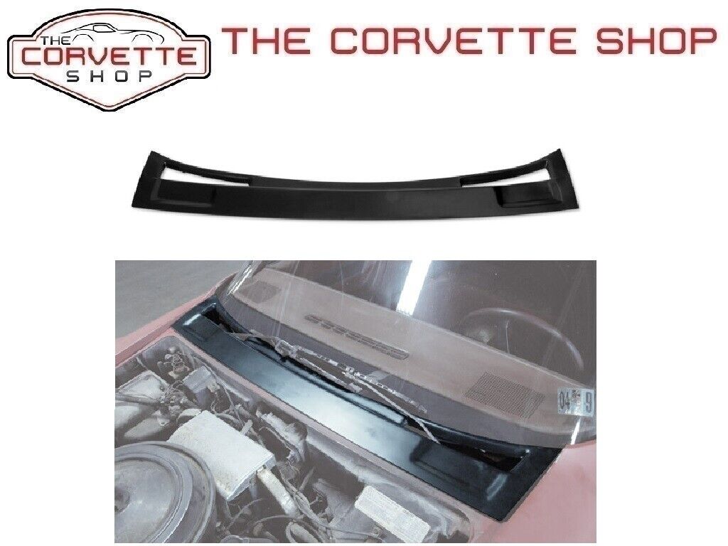 C3 Corvette Wiper Compartment Cover Black ABS Plastic NEW 1973-1982 X2558