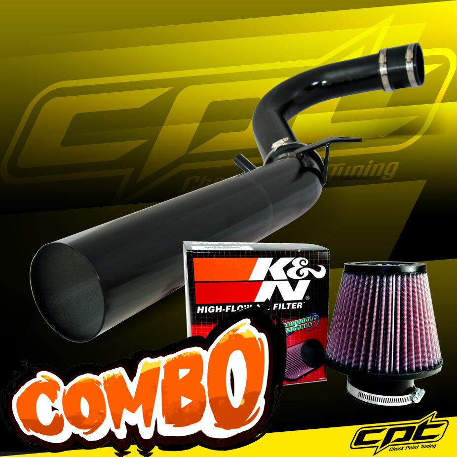 For 11-20 Chrysler 300 3.6L V6 Black Cold Air Intake + K&N Air Filter