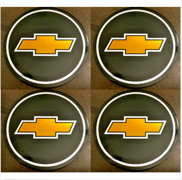 4pcs CHEVY Emblem Badge RALLY WHEEL CENTER HUB CAPS\' LOGO STICKERS