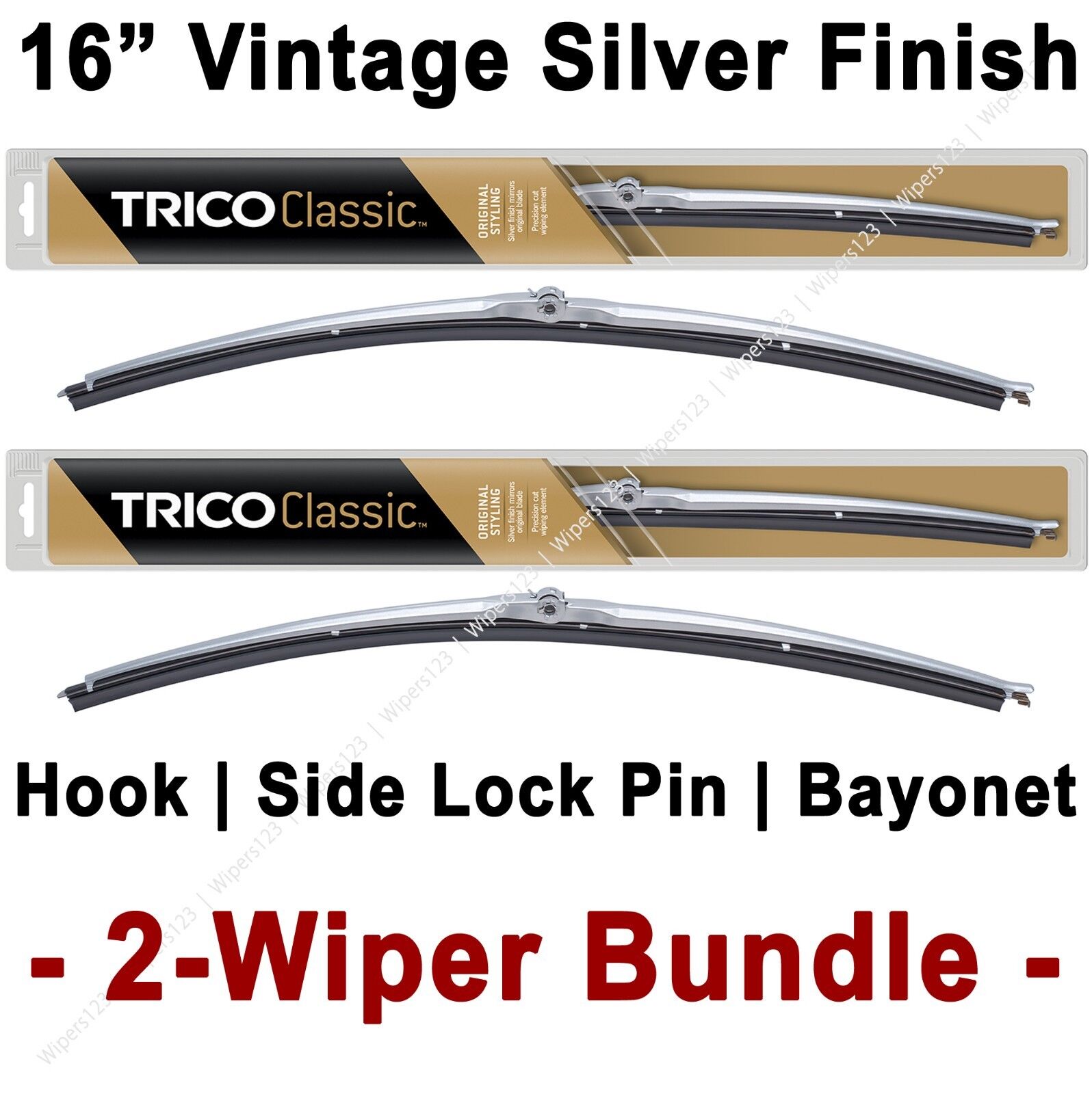 2-Wiper Bundle: TRICO Classic Wiper Blades 16\