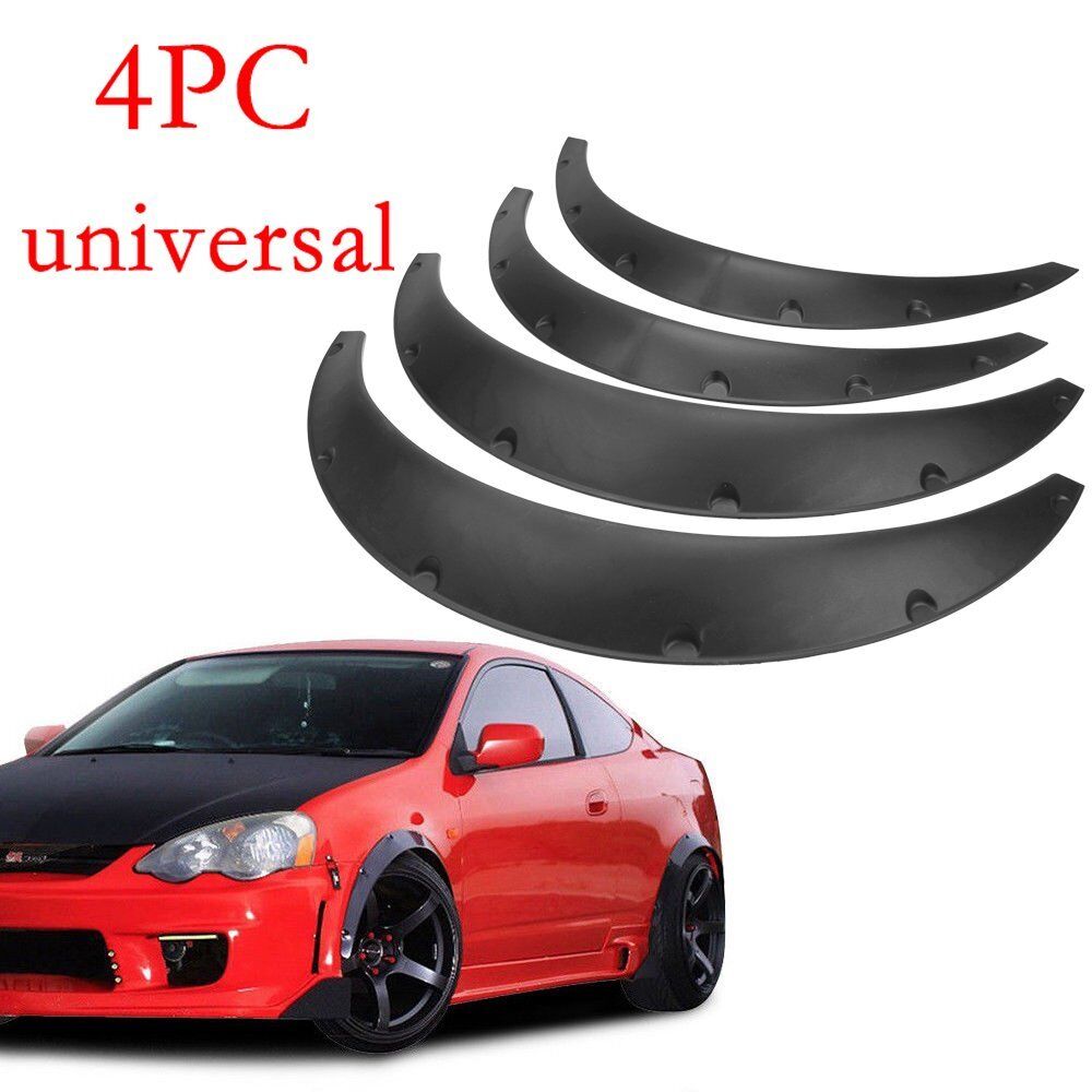 4Pcs Universal Fender Flares 50mm/75mm Wide Body Kit Wheel Arches Durable PU