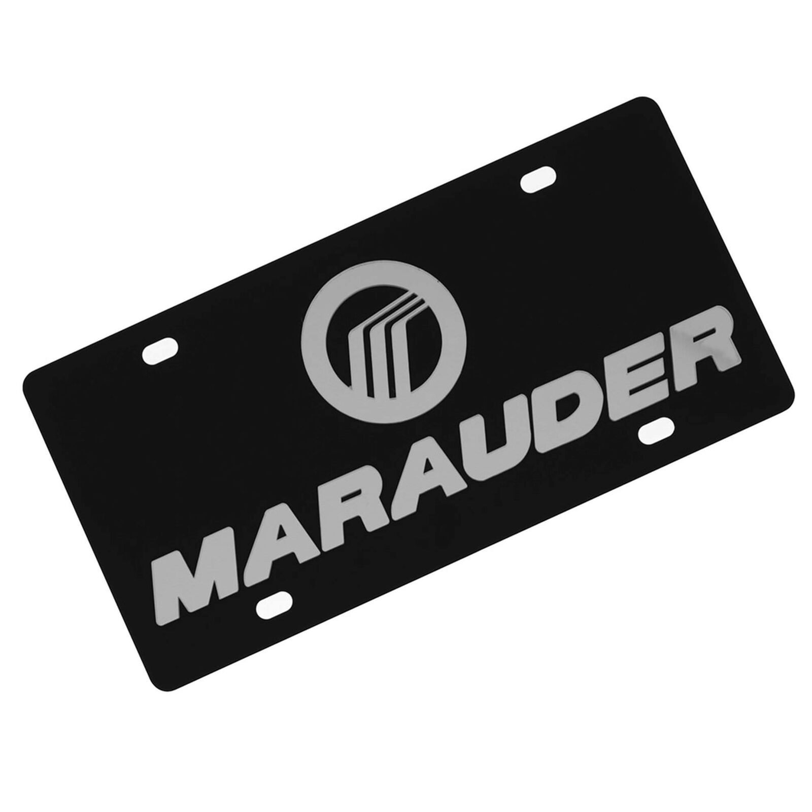 Mercury Marauder Dual Logo License Plate (Black)