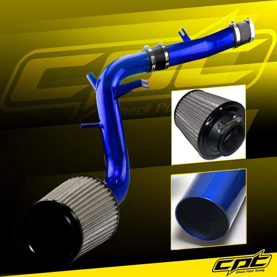 For 13-17 Veloster Turbo 1.6L 4cyl Blue Cold Air Intake + Stainless Air Filter