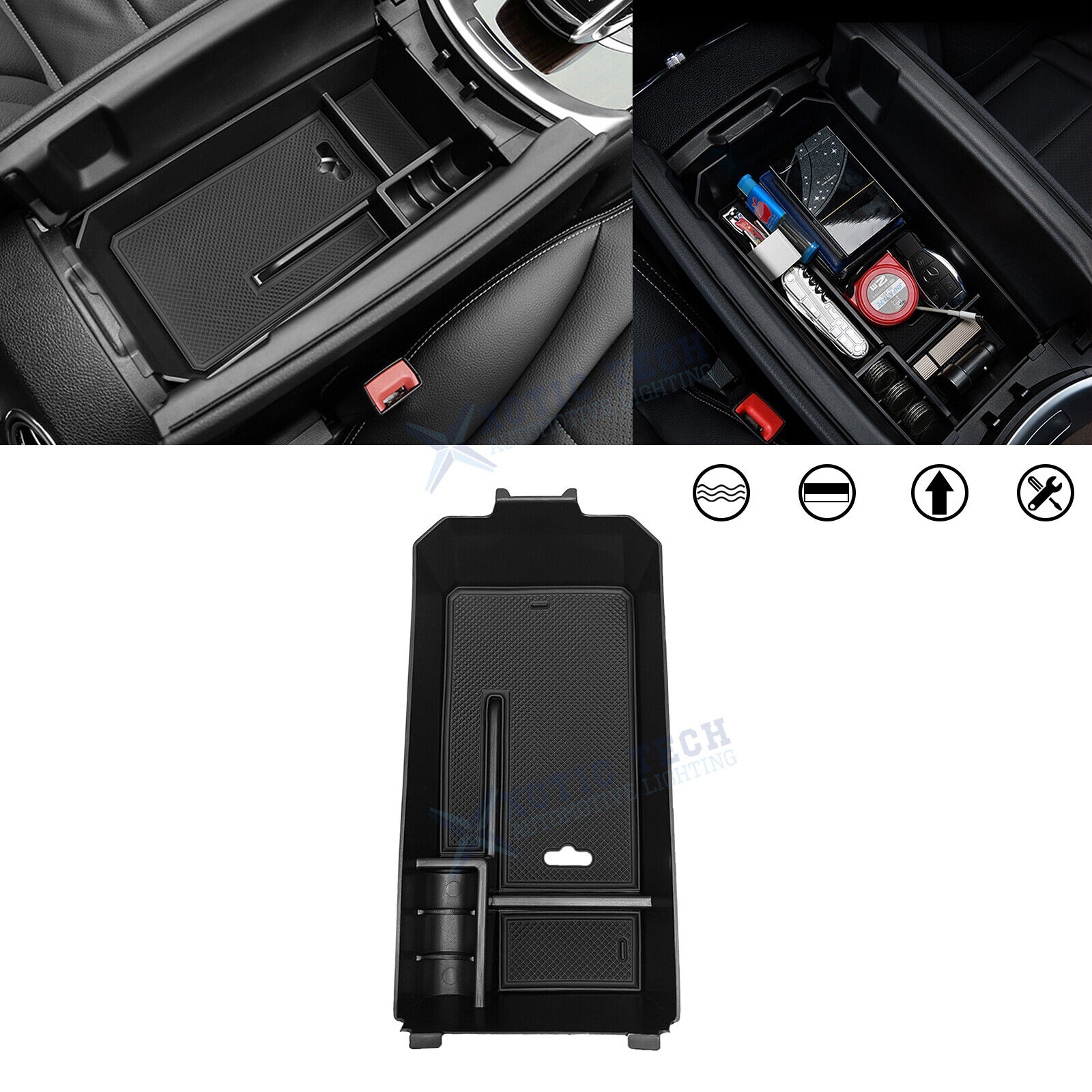 Console Container Tray Secondary Storage Box Insert For Mercedes C GLC Class 15+