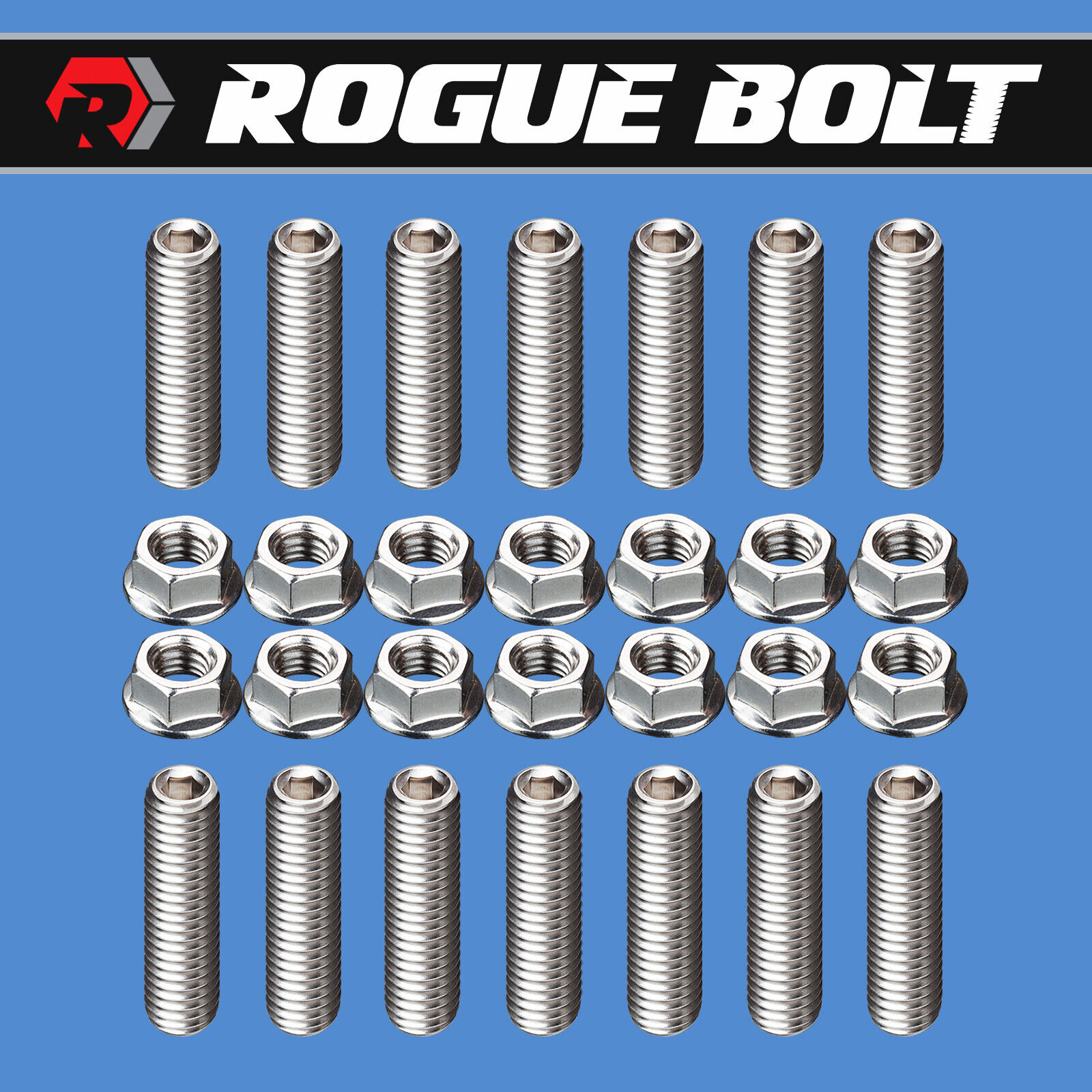 BBC 348 409 HEADER STUD KIT BOLTS STAINLESS STEEL BIG BLOCK CHEVY '58-'65