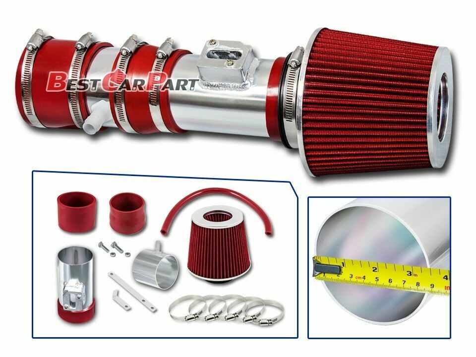 BCP RED 12-17 Traverse Enclave Acadia 3.6 V6 Air Intake System +Racing Filter
