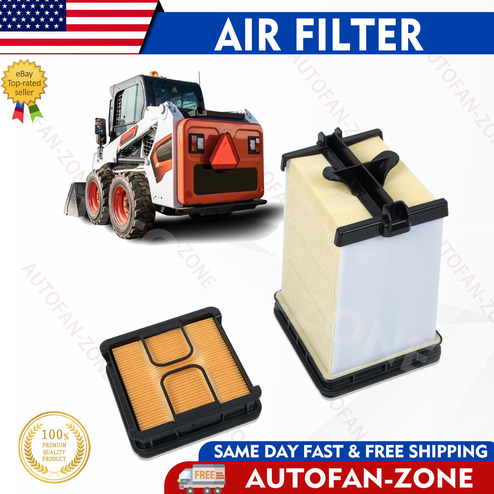 Air Filter Kit 7286322 7221934 For Bobcat S570 S590 S650 T590 T630 T650 T870