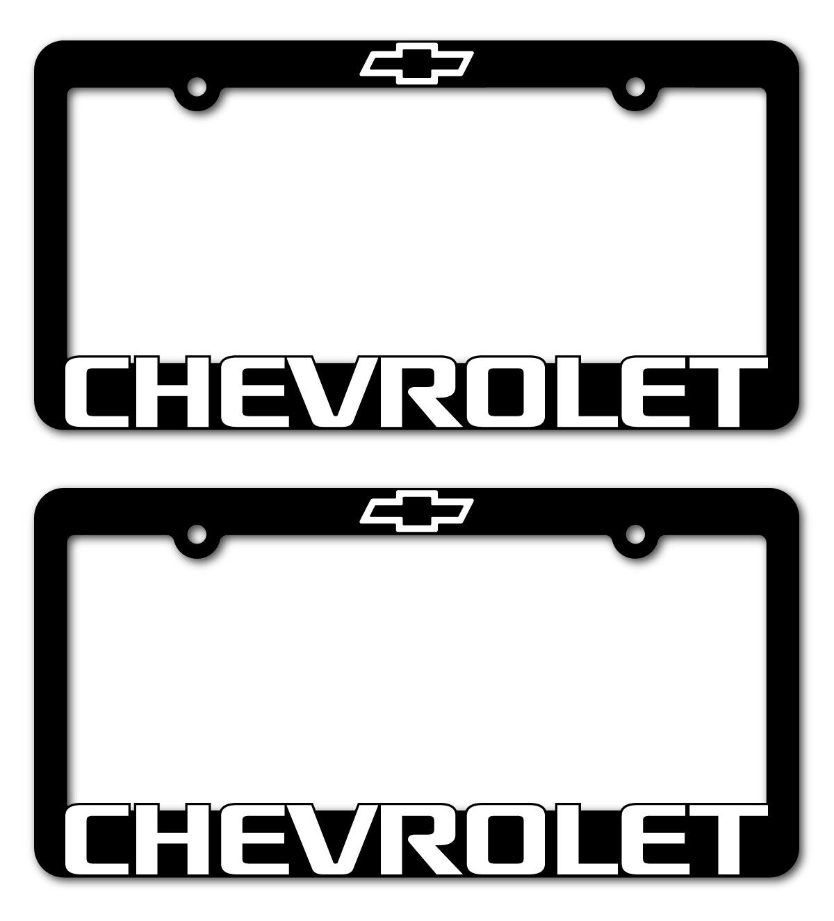 (2)  CHEVROLET-License Plate Frame-Z71-TAHOE-CAMARO-COLORADO-SUBURBAN-TRAVERSE