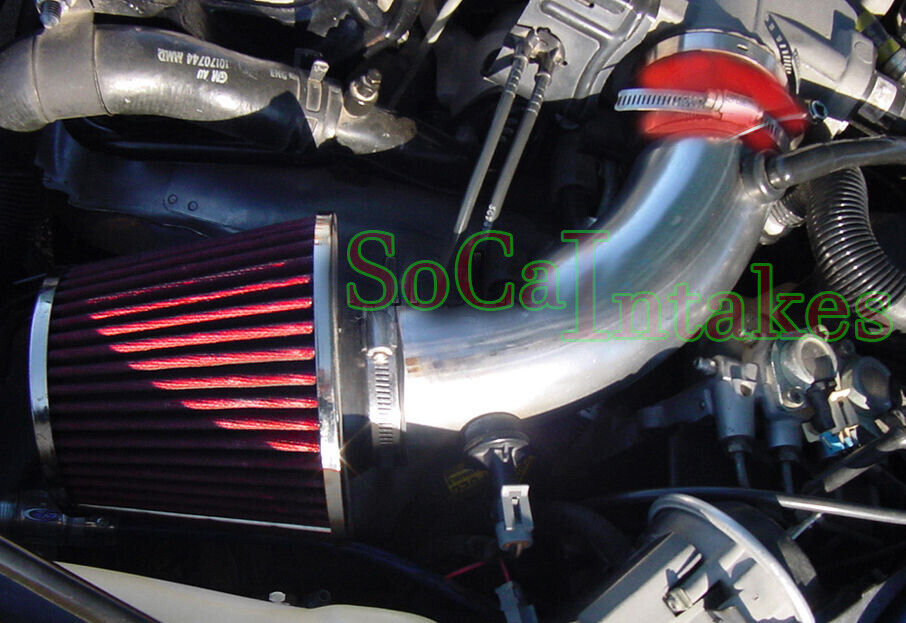Red Air intake kit & filter For 1990-1994 Chevy Lumina 3.1L V6