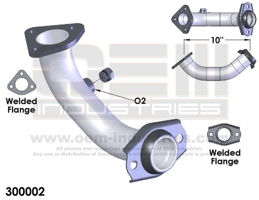 Exhaust Pipe Fits: 1995-1996 Mazda MX-3