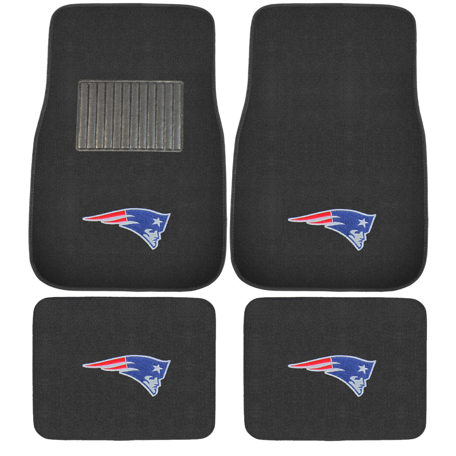 New 4pcs NFL New England Patriots Car Truck Front Rear Carpet Floor Mats Set