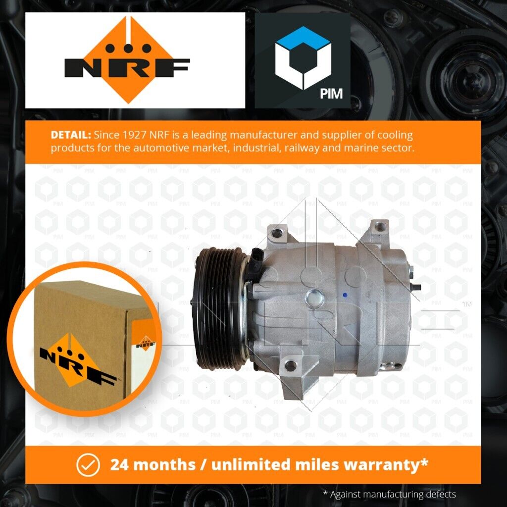 Air Con Compressor fits VAUXHALL MOVANO A 1.9D 2.2D 2.5D 00 to 10 AC NRF 4403563
