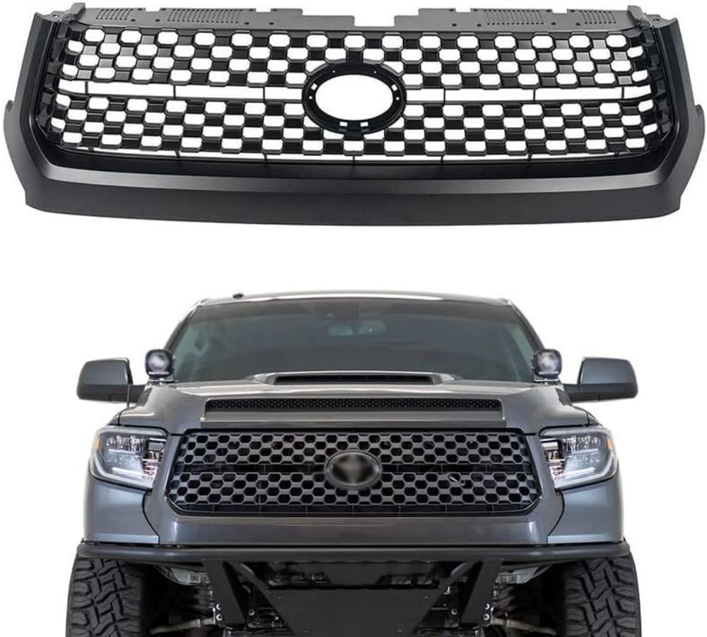 Front Grille Matte Black For 2014-2020 Toyota Tundra w/o Sensor