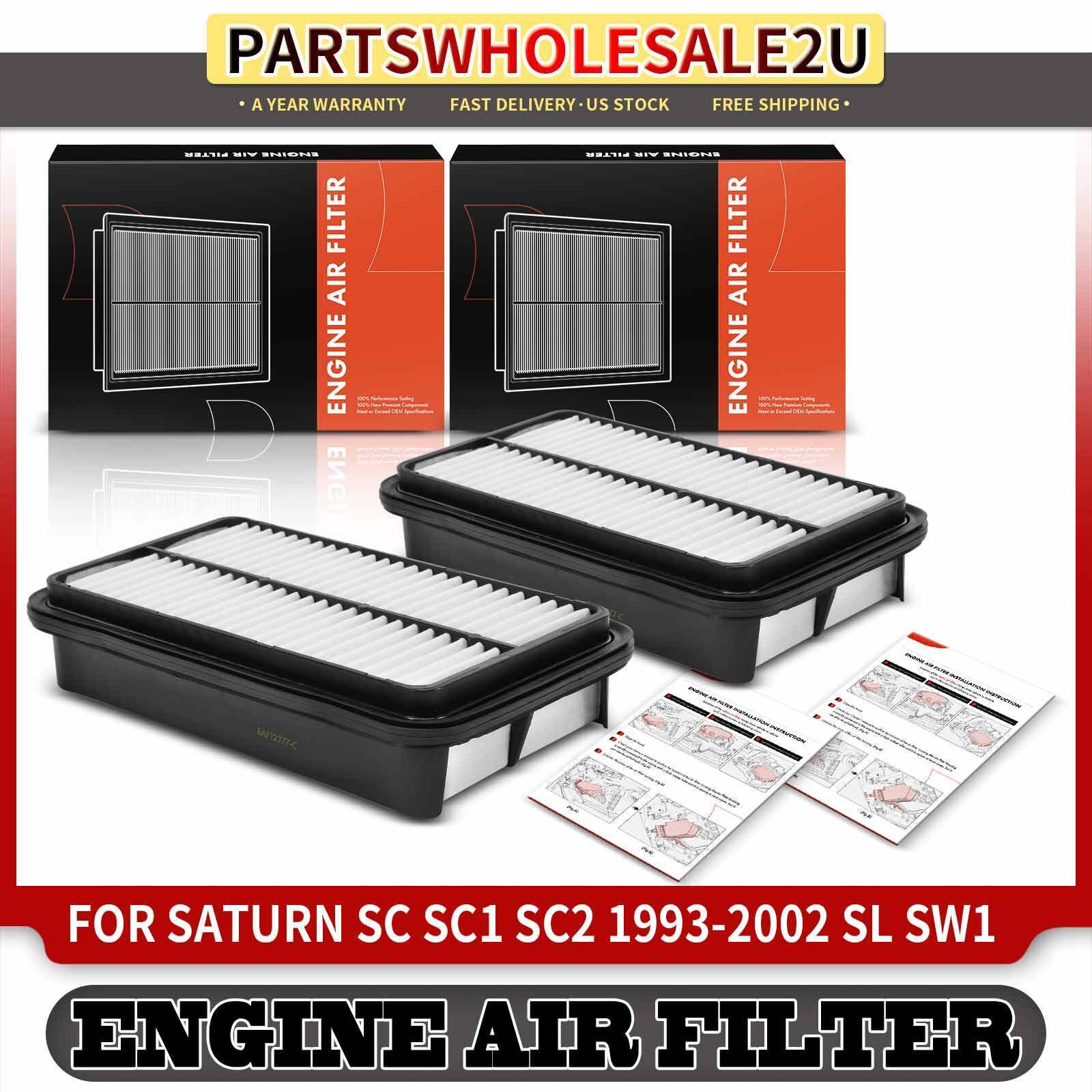 2x Engine Air Filter for Saturn	SC 1991-1992 SL SL1 SC1 1995-2002 SW1	1995-1999
