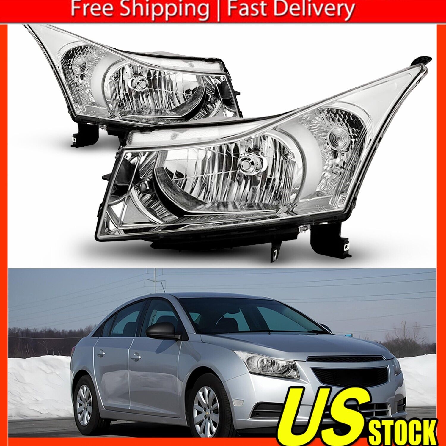 Headlights Assembly For Chevy Cruze 2011-2015 /2016 Cruze Limited Headlamps