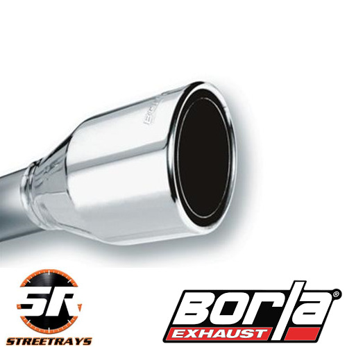 Borla 20247 Weld On Universal Single Round Rolled Angle Cut Phantom Tip 2.5\